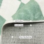 USTIDE Green Checkered Rug Indoor Area Rug Fluffy Rug for Girls Boys Room Cute Green Rugs for Bedroom Living Room Nursery Room Teen Dorm, 120x180cm - Image 6