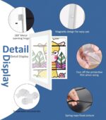 Pack of 2 Art Photo Frames for Children, A4 Hinged Wooden Picture Frame, Fillable Photo Frame for Opening, Front Opening for Artwork, Ideal for Children's Drawings, Art Projects, School, Home or - Image 3