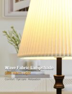 HSLighting Bedside Lamps, 31.5cm Touch Control Night Light with Metal Base 3-Way Brightness Changing Dimmable LED Light Bulbs Desk Lamp Minimalist Table Lamp for Bedroom Living Room Children's Room - Image 3