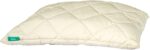 WOOLROOM Deluxe Washable Kids Cot Pillow - Lovingly Handcrafted Skin-Friendly Baby and Travel Pillow - 100% British Wool For Natural Better Sleep - Hypoallergenic Thermoregulating Comfort - Champagne