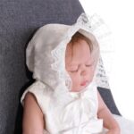 Lito Angels Christening Baptism Gown Dresses Clothing Set with Lace Bonnet Hat for Infant Baby Girls Age 3 to 18 Months, Creamy White - Image 6