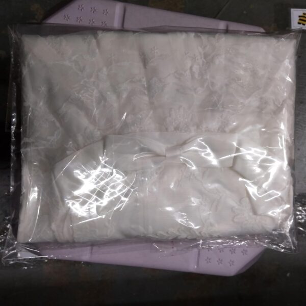 Lito Angels Christening Baptism Gown Dresses Clothing Set with Lace Bonnet Hat for Infant Baby Girls Age 3 to 18 Months, Creamy White - Image 8