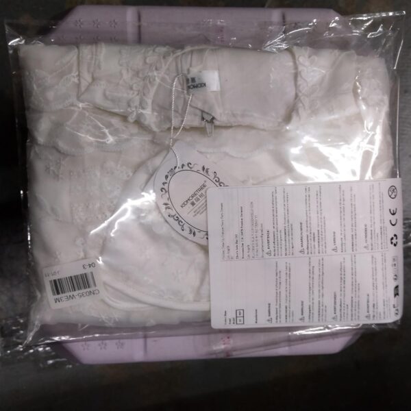 Lito Angels Christening Baptism Gown Dresses Clothing Set with Lace Bonnet Hat for Infant Baby Girls Age 3 to 18 Months, Creamy White - Image 9