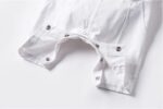 Baby Boy Gentlemen Romper Suits Infant Baby Boys' Christening Gowns Clothing Baptism Jumpsuit Bow Tie Waistcoat with Hat Birthday Wedding Outfits White 6-12 Months - Image 4