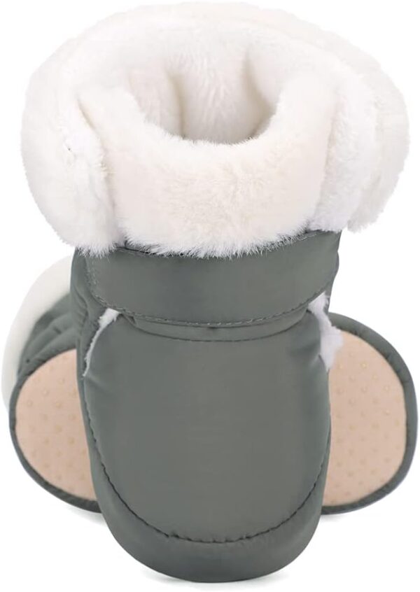 LACOFIA Baby Winter Shoes Infant Boys Anti-Slip Soft Sole Slipper Booties Crib Shoes - Image 5