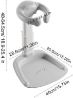 Adjustable Baby Shower Stand with Anti-Slip Base, Hug Bath Tower for Standing Up Themselves, 6-18 Months Toddler Shower Stand Support, Bathing Seat Chair Handle, Free Mother Hands - Image 8