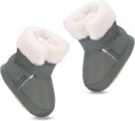 LACOFIA Baby Winter Shoes Infant Boys Anti-Slip Soft Sole Slipper Booties Crib Shoes - Image 6