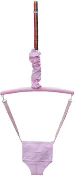 Baby Door Jumper and Bouncer - Doorway Hanging Swing Jump Up Seat, Portable Jump Bumper Exerciser with Adjustable Strap + Saddle Stand, Sensory System Training Toy for Toddler (Not Include Rack)