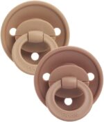Elodie Details Soother 2-Pack, Natural Rubber/Latex, BPA-Free Pacifier for Babies 3+ Months - Soft Terracotta
