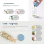 FARLIN Anti-Colic Glass Baby Bottles with Silicone Pacifier and Milk Powder Container, Thermal Resistant, BPA Free, for 1 Month+ Babies - (Fly, 5oz*2 + 8oz*2) - Image 6