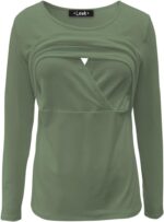Lewk Clothing Long Sleeve Maternity Nursing Breastfeeding Top - Image 2