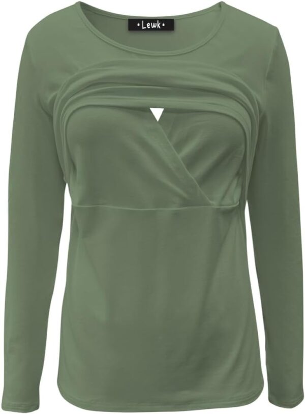 Lewk Clothing Long Sleeve Maternity Nursing Breastfeeding Top - Image 2