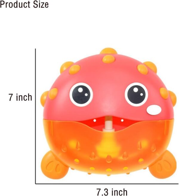 Baby Bath Toy,Toddler Bath Toys Bubble Automatic Maker with Music,Pufferfish Shower Water Bath Tub Toy for 1 2 3 Year Old Kids Boys Girls - Image 7