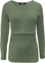 Lewk Clothing Long Sleeve Maternity Nursing Breastfeeding Top