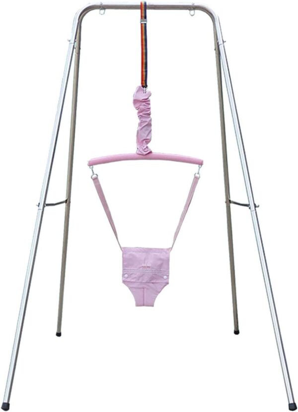Baby Door Jumper and Bouncer - Doorway Hanging Swing Jump Up Seat, Portable Jump Bumper Exerciser with Adjustable Strap + Saddle Stand, Sensory System Training Toy for Toddler (Not Include Rack) - Image 2