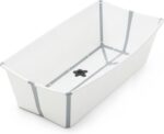 Stokke Flexi Bath X-Large, White - Spacious Foldable Baby Bath - Lightweight & Easy to Store - Convenient to Use at Home or When Travelling - Best for Ages 0-6