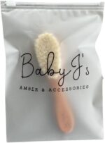Baby J's - Baby Brush, Super Soft Goats Hair & Bamboo Brush - Gentle on Baby's Delicate Hair and Scalp - For Softly Brushing and Massaging the Scalp - Suitable for all Hair Types - Image 3