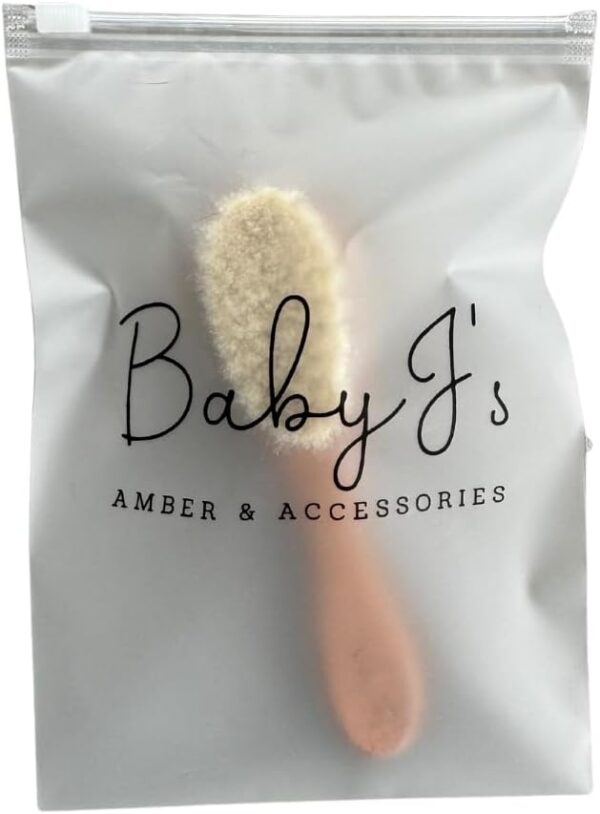Baby J's - Baby Brush, Super Soft Goats Hair & Bamboo Brush - Gentle on Baby's Delicate Hair and Scalp - For Softly Brushing and Massaging the Scalp - Suitable for all Hair Types - Image 3