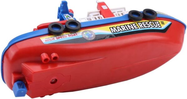 City Fire Boat, Baby Bath Toy, Light Up and Sound Pool Bathtub Toy Boat, Battery Operated Swimming Ship for Boys and Girls - Image 4