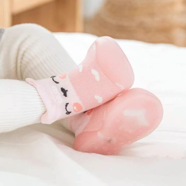 FedMois 2 Pairs Baby Boys Girls Anti-slip Indoor Slipper Shoes Socks - Image 2