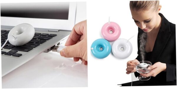 Amosfun LED Light Floating Humidifier Mini USB Aroma Diffuser Air Purifier Safe Material Easy to Use Portable All-Natural Whole House Humidifier Office Home - Image 5