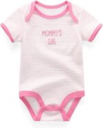 Chamie Baby Bodysuit Short Sleeve One-piece Suit Newborn Jumpsuit Infant Vest for Baby Boys and Girls 0-12 Months, Pack of 3 - Image 2