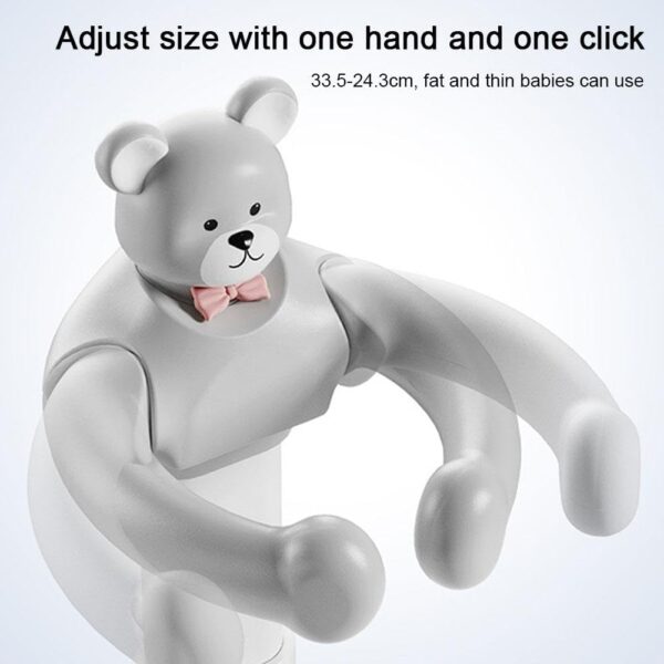 Adjustable Baby Shower Stand with Anti-Slip Base, Hug Bath Tower for Standing Up Themselves, 6-18 Months Toddler Shower Stand Support, Bathing Seat Chair Handle, Free Mother Hands - Image 7