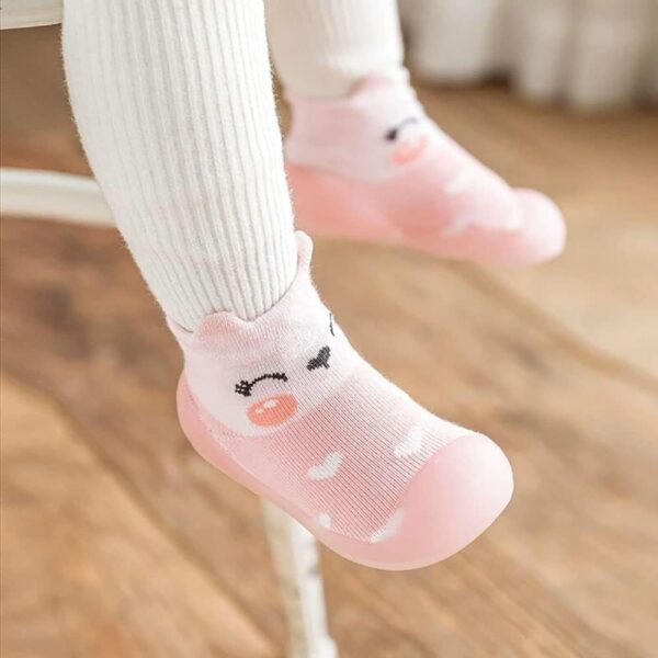 FedMois 2 Pairs Baby Boys Girls Anti-slip Indoor Slipper Shoes Socks - Image 3