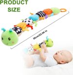 YANGUN Baby Toys 0-6 Months, Musical Caterpillar Sensory Toys with Crinkle Rattle, Baby Musical Caterpillar Toys for Babies 0-3-6-12 Months Newborn Boy Girl Children Kid X-mas Birthday Gift - Image 2