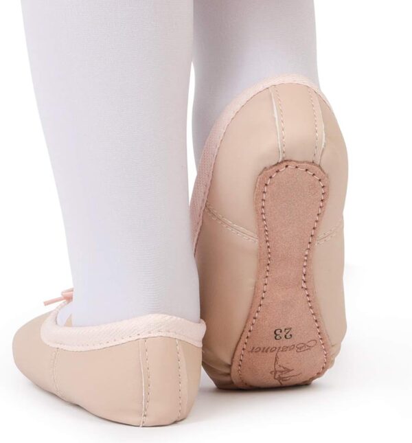 Bezioner Ballet Shoes Leather Ballet Flats Full Sole Dance Slippers for Girls Toddlers Women - Image 3