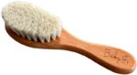 Baby J's - Baby Brush, Super Soft Goats Hair & Bamboo Brush - Gentle on Baby's Delicate Hair and Scalp - For Softly Brushing and Massaging the Scalp - Suitable for all Hair Types