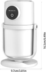 Personal Desktop Mist Diffuser, Small Humidifier, Portable Air Purifier, Super Quiet, USB-Powered Cool Mist, Compact & Lightweight, Ideal For Bedroom, Beige, White - Image 2