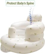 AirSwim Inflatable Baby Chair, Baby Inflatable Seat for Babies 3 Months and Up Summer Inflatable Baby Seat for Sitting Up, Blow Up Baby Floor Seat with Built in Air Pump, Orange - Image 2