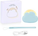 YUNYODA Cute Cloud Night Light for Kids, Dimmable Kids Night Light with 4 Brightness, Rechargeable Baby Newborn Bedside Lamp for Breastfeeding, Portable Kids Lamp for Girls Boys Mum Gifts - Image 9