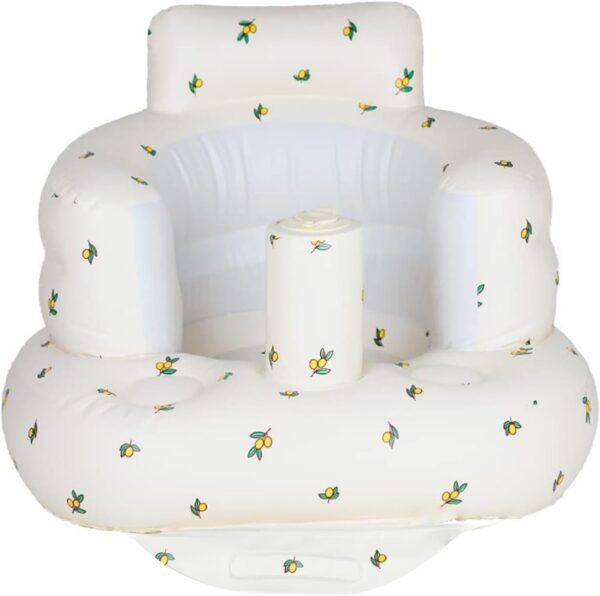 AirSwim Inflatable Baby Chair, Baby Inflatable Seat for Babies 3 Months and Up Summer Inflatable Baby Seat for Sitting Up, Blow Up Baby Floor Seat with Built in Air Pump, Orange - Image 9