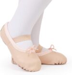 Bezioner Ballet Shoes Leather Ballet Flats Full Sole Dance Slippers for Girls Toddlers Women - Image 2