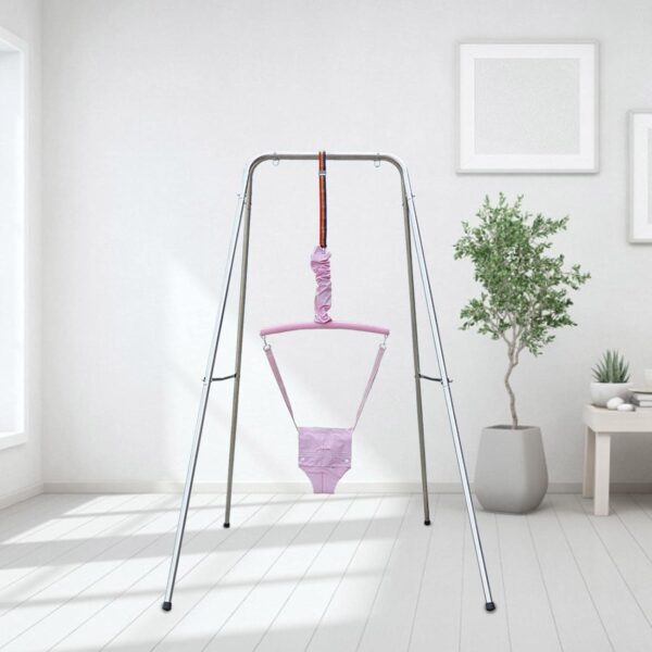Baby Door Jumper and Bouncer - Doorway Hanging Swing Jump Up Seat, Portable Jump Bumper Exerciser with Adjustable Strap + Saddle Stand, Sensory System Training Toy for Toddler (Not Include Rack) - Image 7