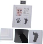 Toyvian Infant Handprint Keepsake Baby Set Hand and Foot Inkpad Photo Frame Baby Hand and Footprint Kit Baby Footprint Keepsake Infant Footprint Picture Frame baby boy ink pad Boy - Image 9