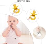 Dummy Clip- BPA Free, 2PCS Premium Silicon Cute Pacifier Clips for Girls, Newborn Baby Pacifier Holder Leash Chains Fits All Pacifier Teecher Toys Baby Shower(Green-Pink) - Image 6