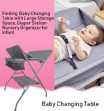 MObyat Baby Changing Table,Diaper Changing Tables,Diaper Stackers Caddies, Folding Baby Changing Station with Multi Storage, Newborn Dresser Table Portable Diaper Nursery Organizer - Image 2