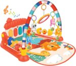 Eners Baby Gyms Play Mats Musical Activity Center Baby Piano Gym Mat Playmats Floor Gyms Playmate for Babies Tummy Time Baby Mat Toys for Newborn Toddler Infants