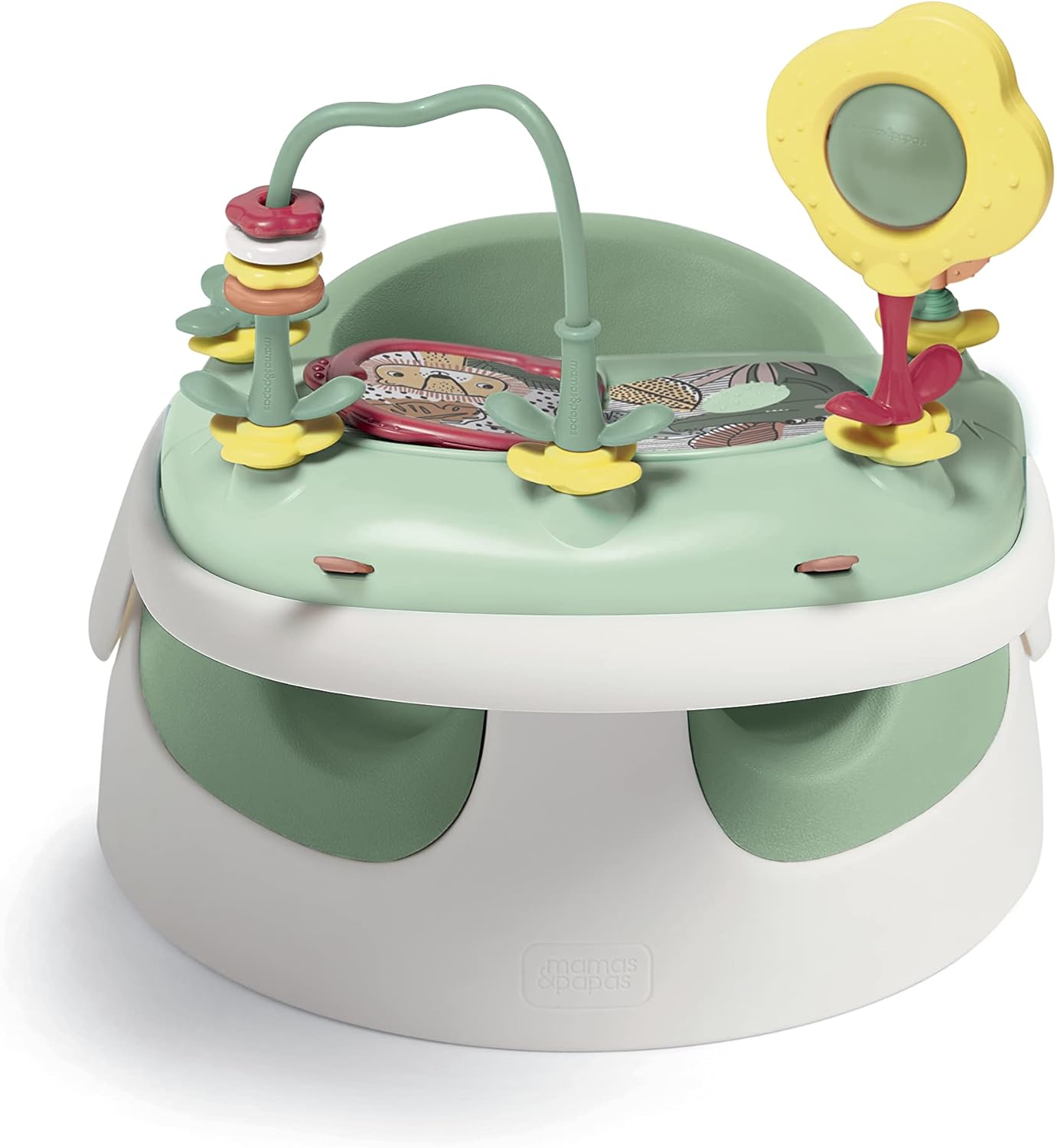 610zfFhQd7L._AC_SL1500_.jpg Mamas & Papas Baby Snug Seat and Activity Tray with Adjustable Features, Supportive, Stable and Easy Clean Design, Eucalyptus - Image 1