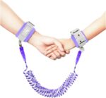 Toddler Harness Walking Leash- Child Anti Lost Wrist Link - Child Safety Harness - Upgrade with Reflective(6.5ft) - for Boys and Girls,Not Easy to Open Without Key (Purple)