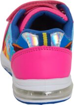 Girls Baby Shark Light Up Trainers Kids Easy Fasten Flashing Lights Sports Shoes - Image 6