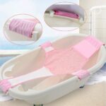 Baby Bath Support,Bathtub Support Net Adjustable Bath Tub Non-Slip Mesh Comfortable Bath Seat for Newborn Shower and 0-8 Month Infant Bathing(Pink) - Image 6