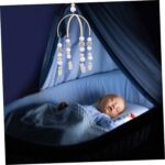 JOINPAYA Bed Bell Wind Chime Crib Cot Bed Beds Animal Cots Mobile Wind Chimes Girl Mobile Wooden Wind Chime Mobile Hanger V Hair Ball Grey - Image 8