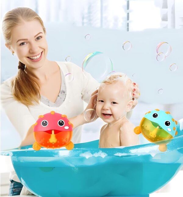 Baby Bath Toy,Toddler Bath Toys Bubble Automatic Maker with Music,Pufferfish Shower Water Bath Tub Toy for 1 2 3 Year Old Kids Boys Girls - Image 6