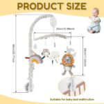 Nursery Crib Mobile, Children Cot Phone, Cradle Mobile with Music, Bedtime Moving with Dolls, 26.77 x 12.99 Inches, Soft Cover Crib for Girls Aged 0-12 Months - Image 2