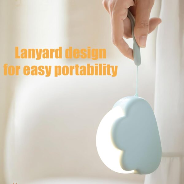 YUNYODA Cute Cloud Night Light for Kids, Dimmable Kids Night Light with 4 Brightness, Rechargeable Baby Newborn Bedside Lamp for Breastfeeding, Portable Kids Lamp for Girls Boys Mum Gifts - Image 8