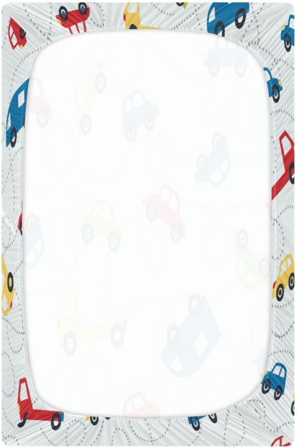 Kcldeci Baby Crib Sheets for Boys Girls Truck Car Toddler Bed Sheets Playard Mattress N Play Sheets S - Image 3